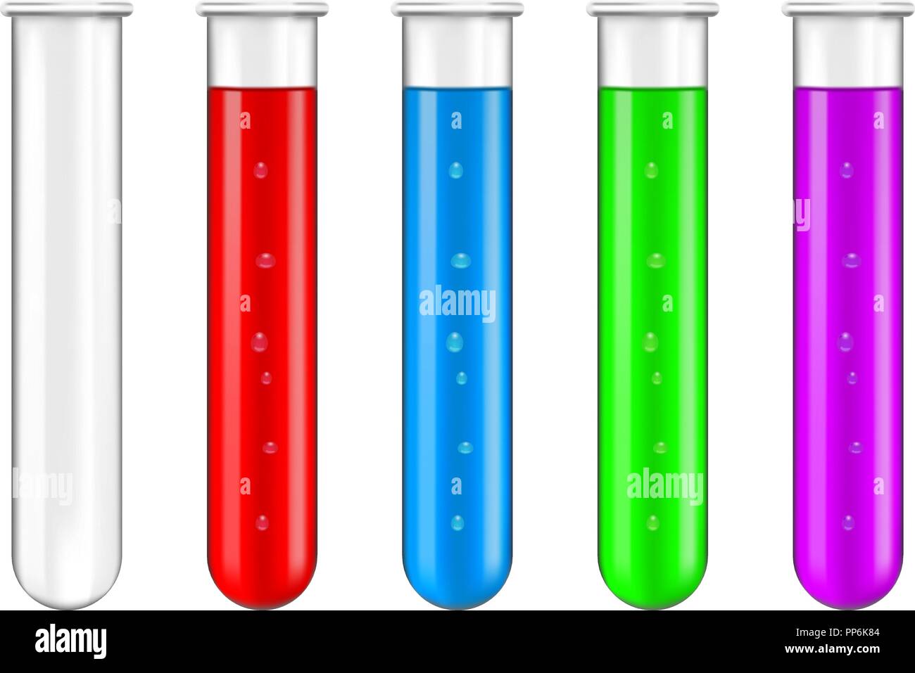 Lab vials with colored liquid Stock Vector Image & Art Alamy