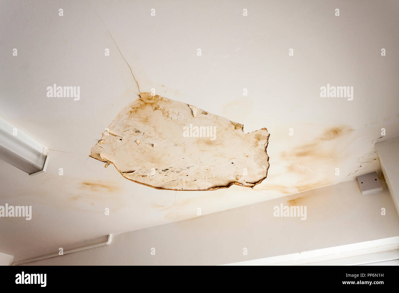 Water Damaged Ceiling Stock Photos Water Damaged Ceiling