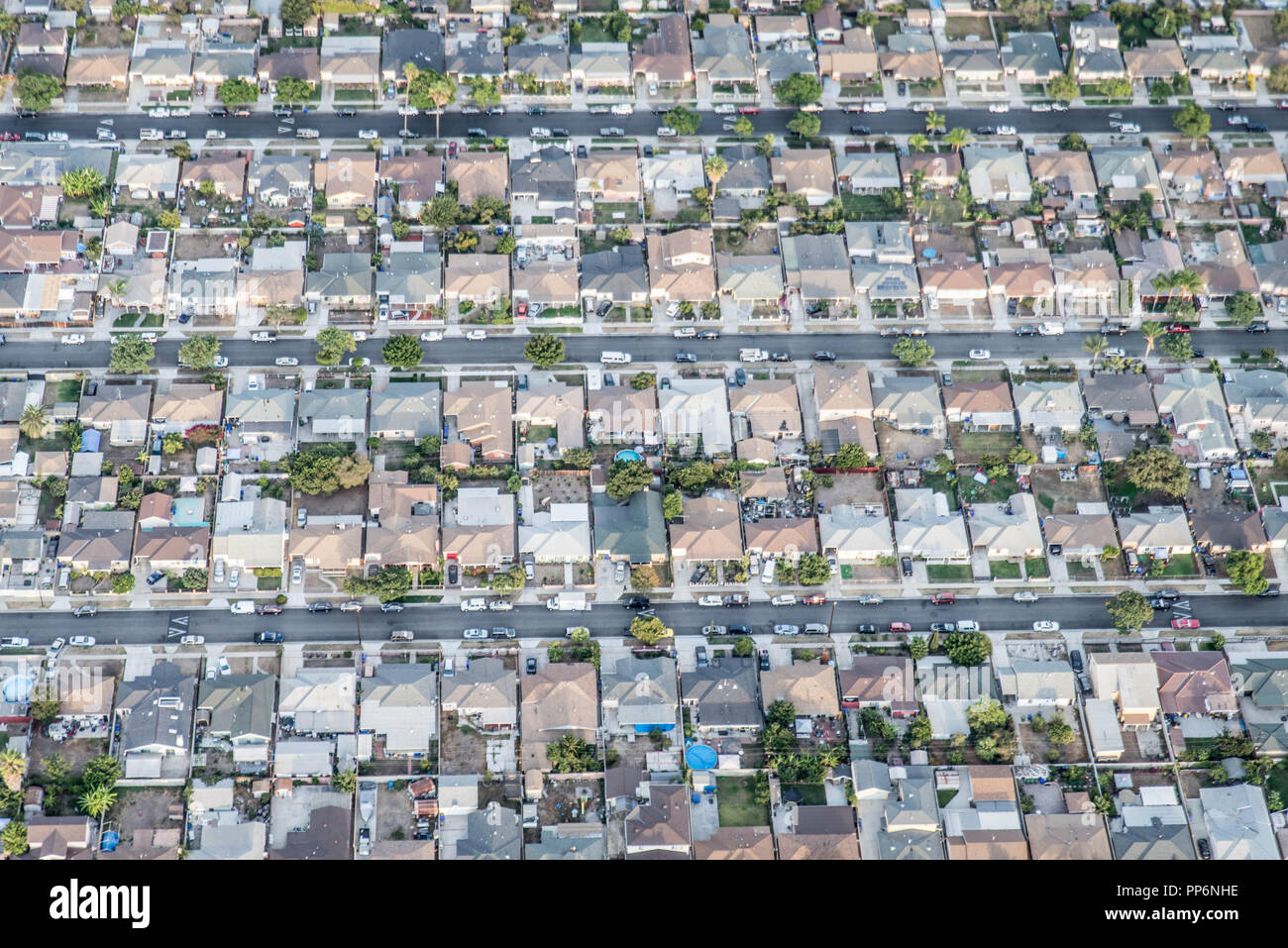 Los Angeles residential area Stock Photo Alamy
