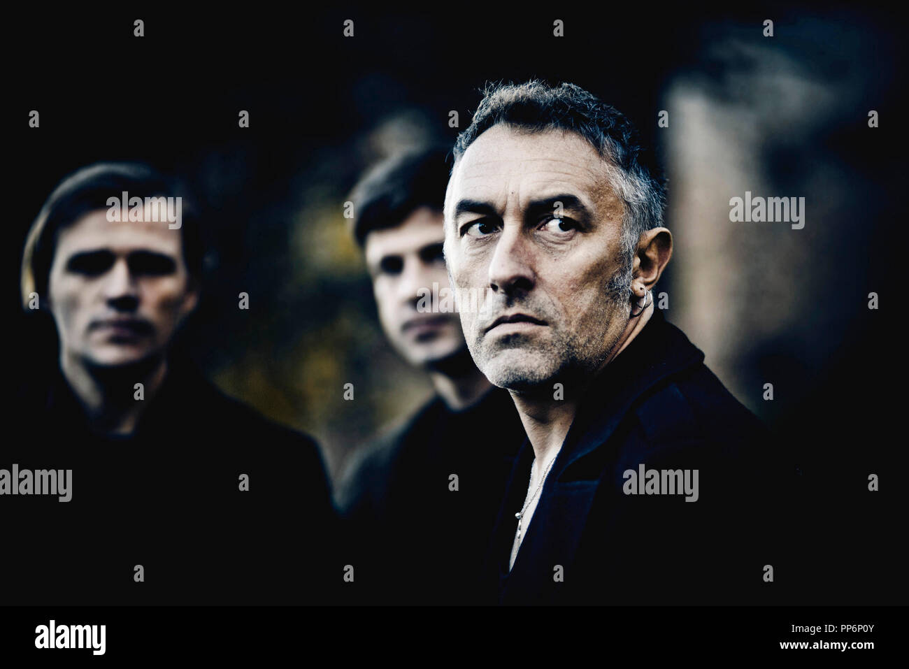 Vendome (north-central France). Portrait of Yann Tiersen, French (from Brittany) musician, composer and multi-instrument player, with his band E.S.B a Stock Photo