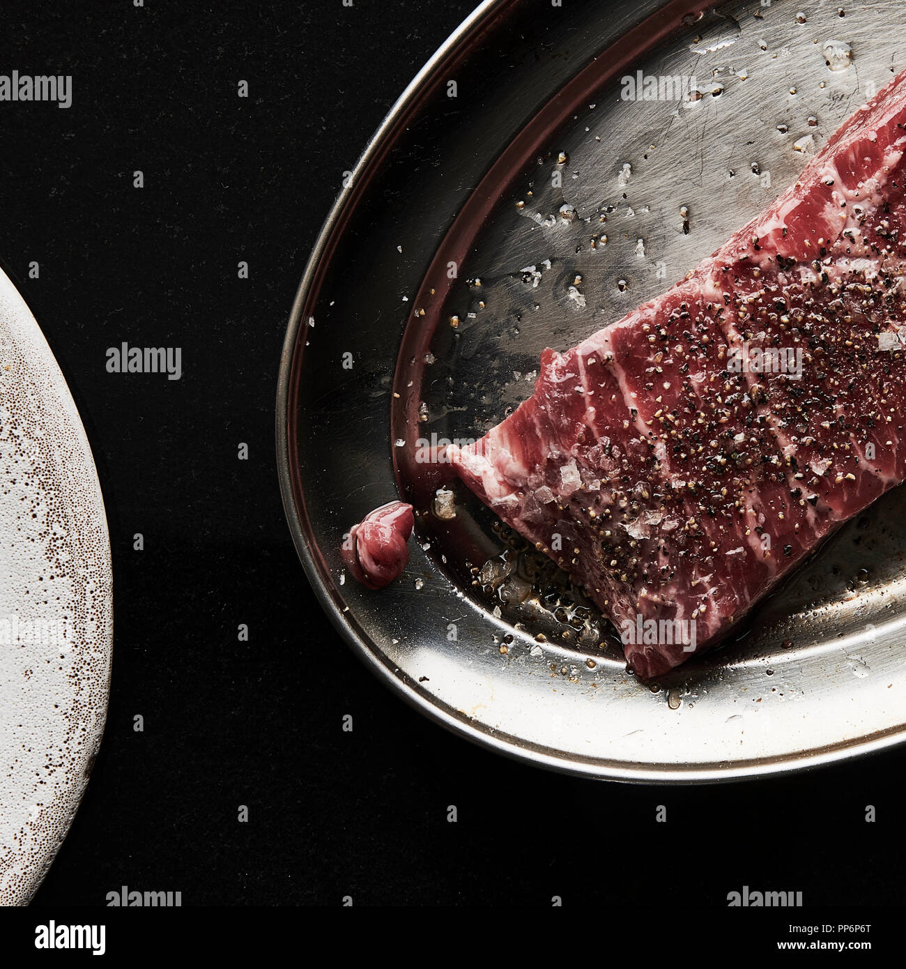 Raw flat iron steak Stock Photo Alamy