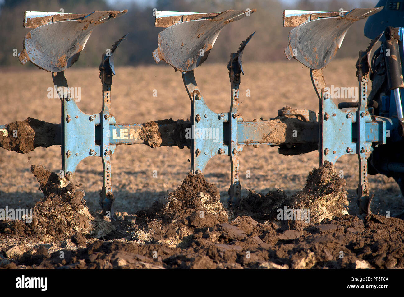 Farming: plowing. plough, plow; Stock Photo