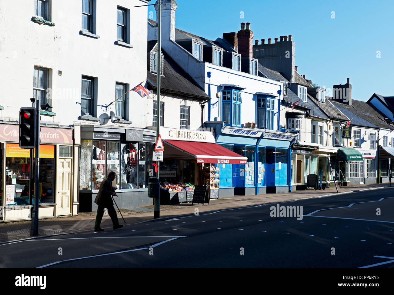 High Street, Honiton, Devon, England UK Stock Photo Alamy