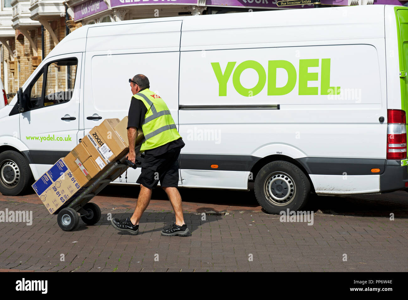 Yodel delivery van, England UK Stock Photo - Alamy