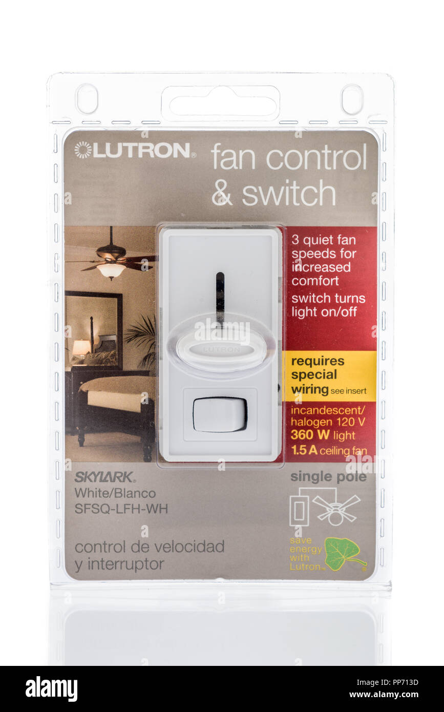 Winneconne, WI 17 May 2018 A package of Lutron fan control and light