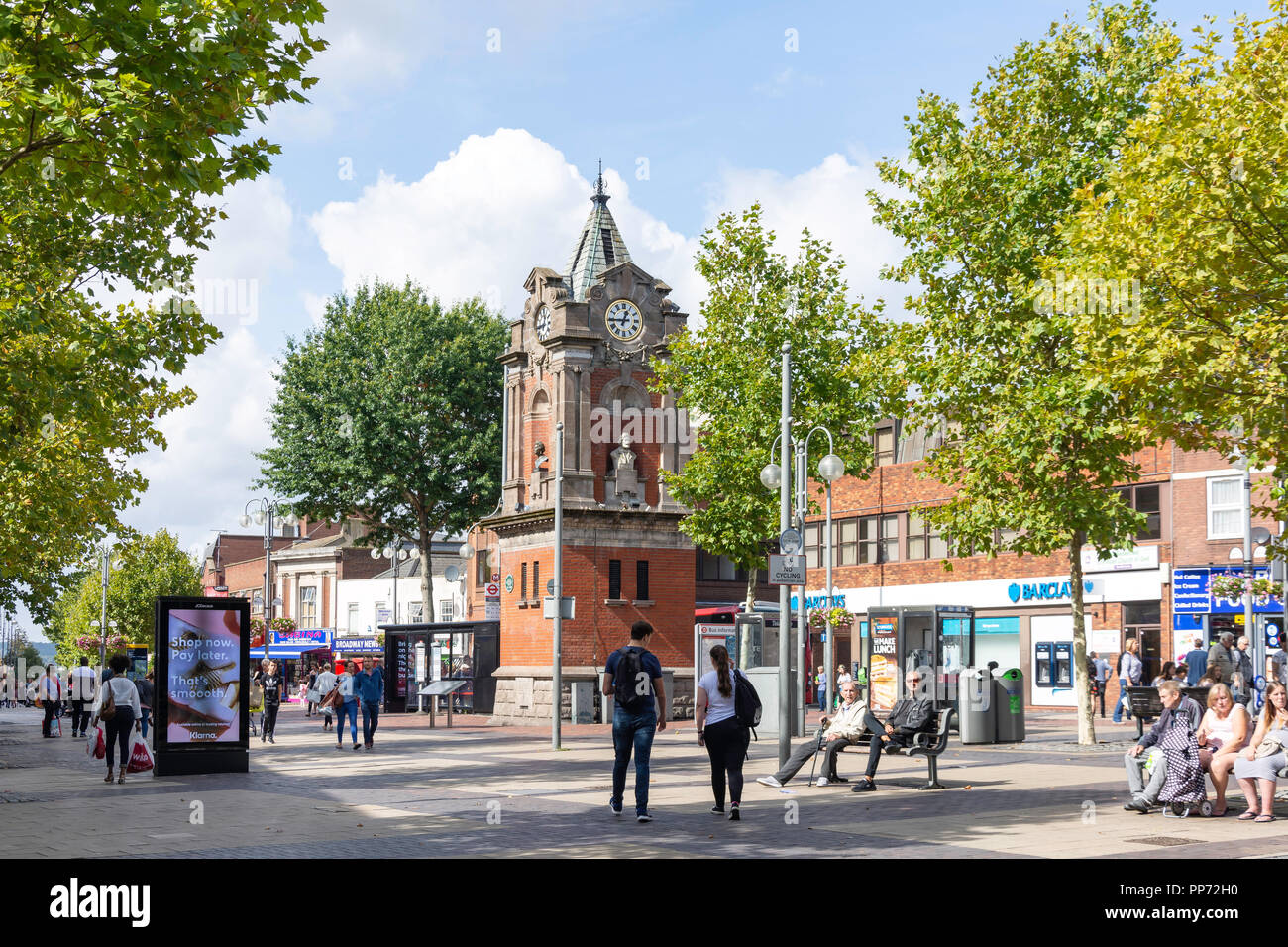 Bexleyheath Memorial Clock Tower, Market Place, Bexleyheath, London