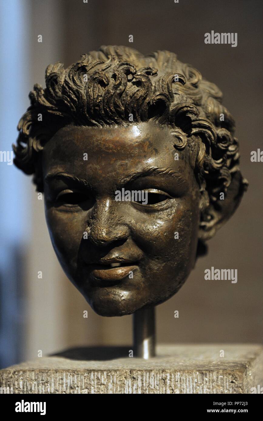 Roman Art Bronze Head From The Statue Of A Satyr About 100 Bc Glyptothek Munich Germany Stock Photo Alamy