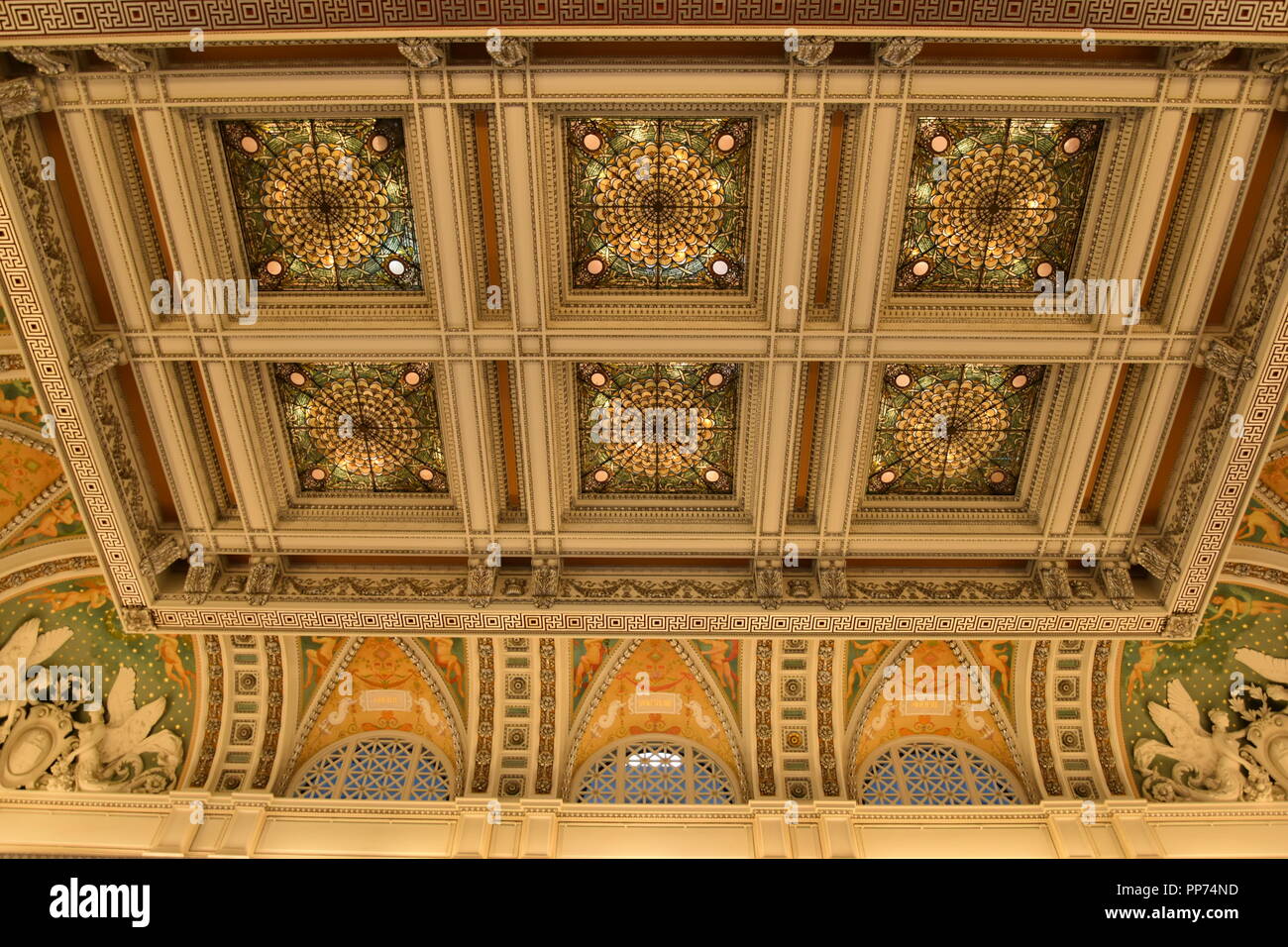 Inside the historic Library of Congress, Washington D.C. Stock Photo