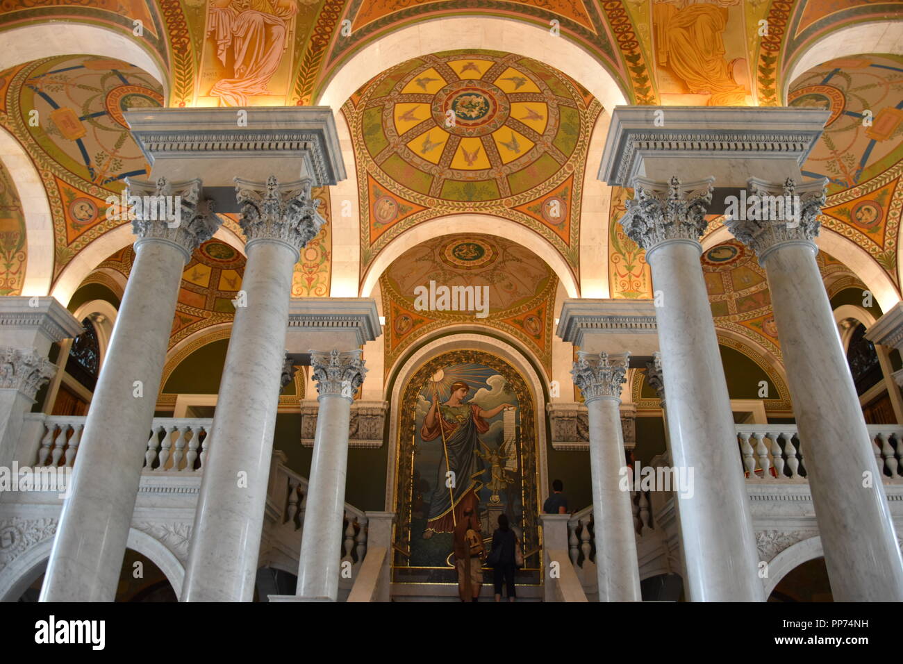 Inside the historic Library of Congress, Washington D.C. Stock Photo