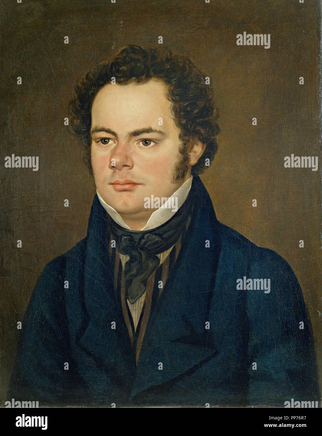 Portrait of Franz Schubert (1797-1828). Museum: GESELLSCHAFT DER MUSIKFREUNDE. Author: KUPELWIESER, LEOPOLD. Stock Photo