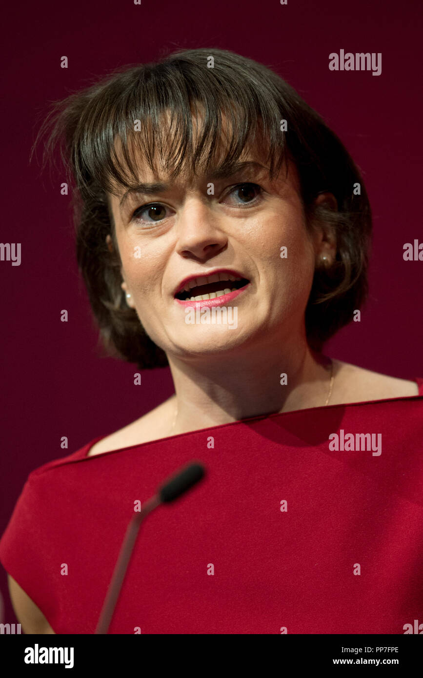 Liverpool, UK. 24th Sep, 2018. Johanna Baxter, Cunninghame North Labour, speaks at the Labour Party Conference in Liverpool. Credit: Russell Hart/Alamy Live News Stock Photo