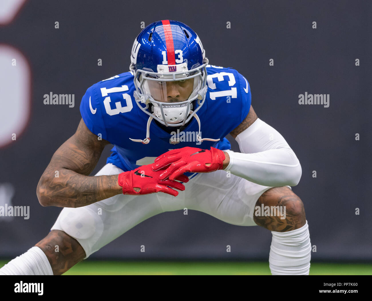 New York Giants wide receiver Odell Beckham (13) prior to the NFL