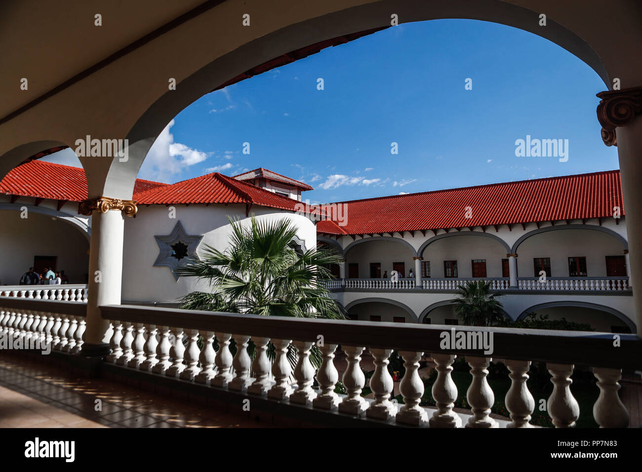 Municipal Palace of Magdalena, Sonora, Mexico. Palacio municipal de Magdalena, Sonora, Mexico (Photo: Luis Gutierrez / NortePhoto) Stock Photo