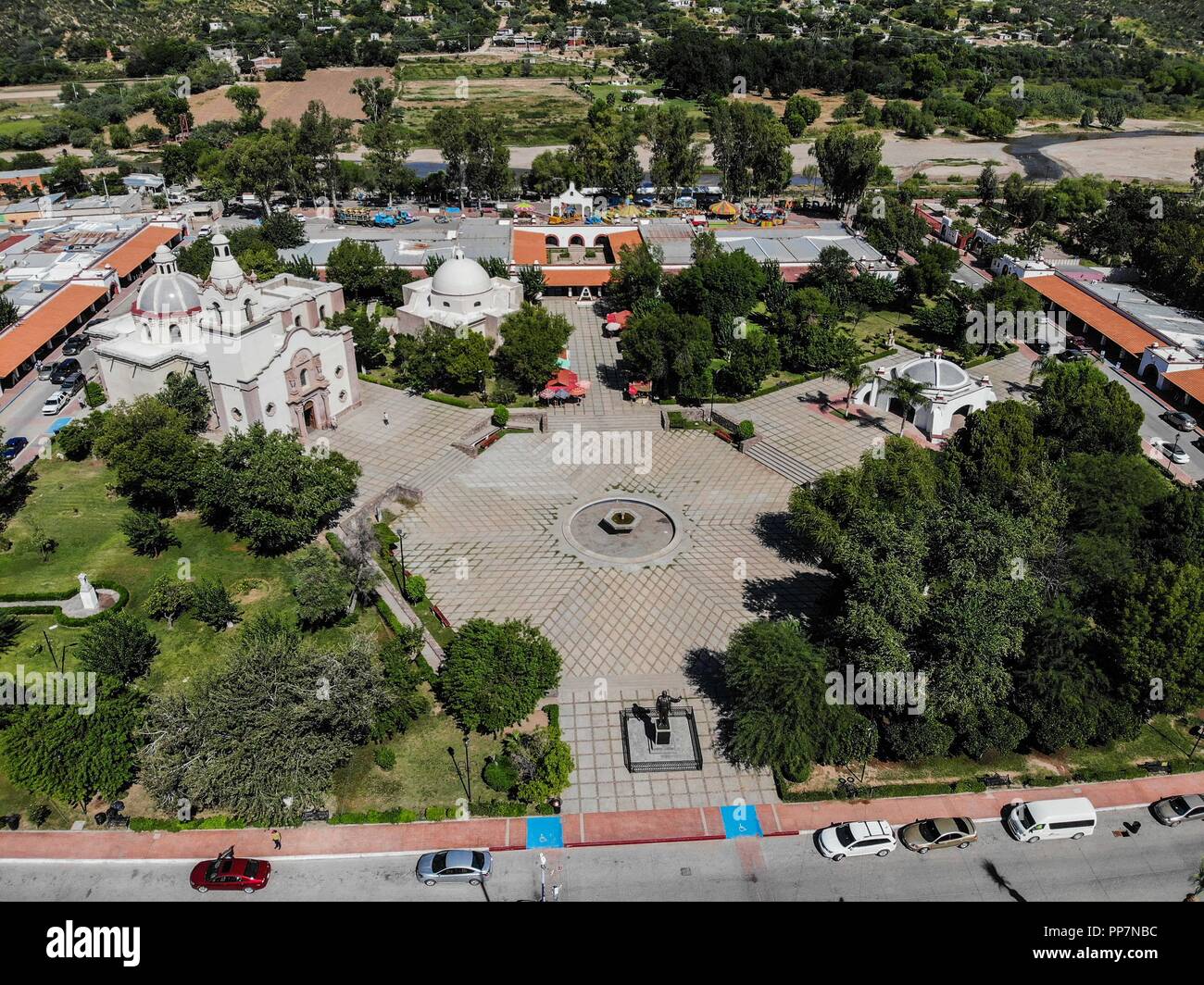 Aerial view of the church of Santa María de Magdalena in the Monumental