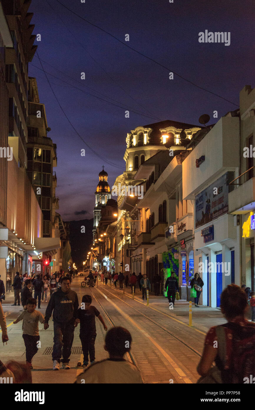 city life in cuenca, ecuador Stock Photo - Alamy