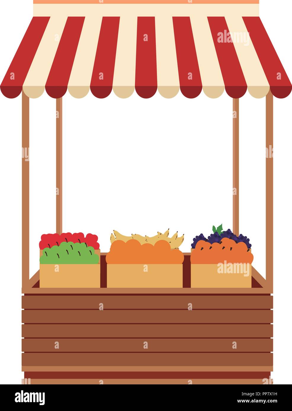 Groceries wooden stand Stock Vector Image & Art Alamy