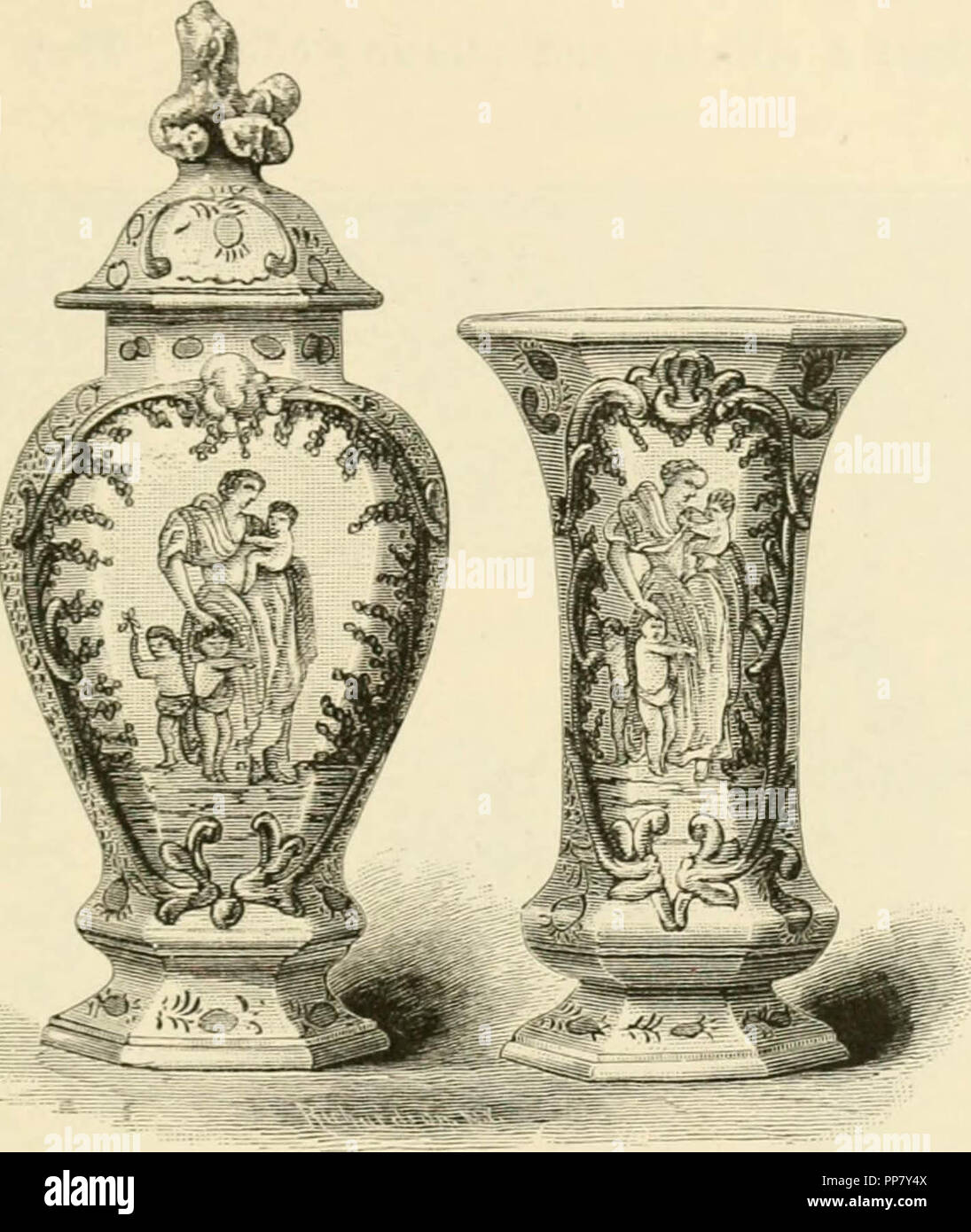 "Pottery and porcelain, from early times down to the Philadelphia exhibition of 1876" (1878) Stock Photo