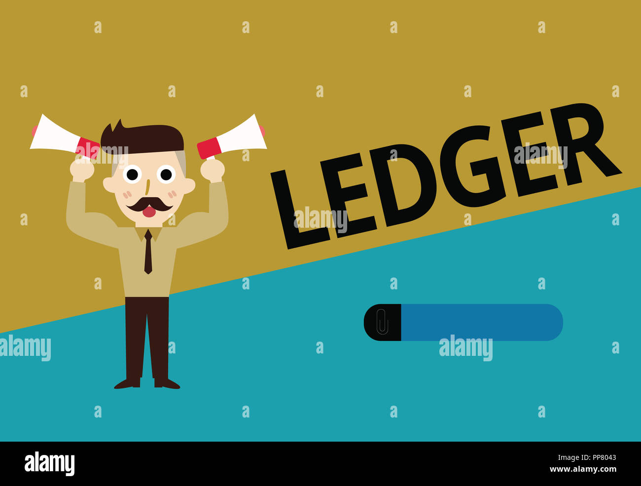 Handwriting text Ledger. Concept meaning book or other collection of  financial accounts flat stone slab Stock Photo - Alamy