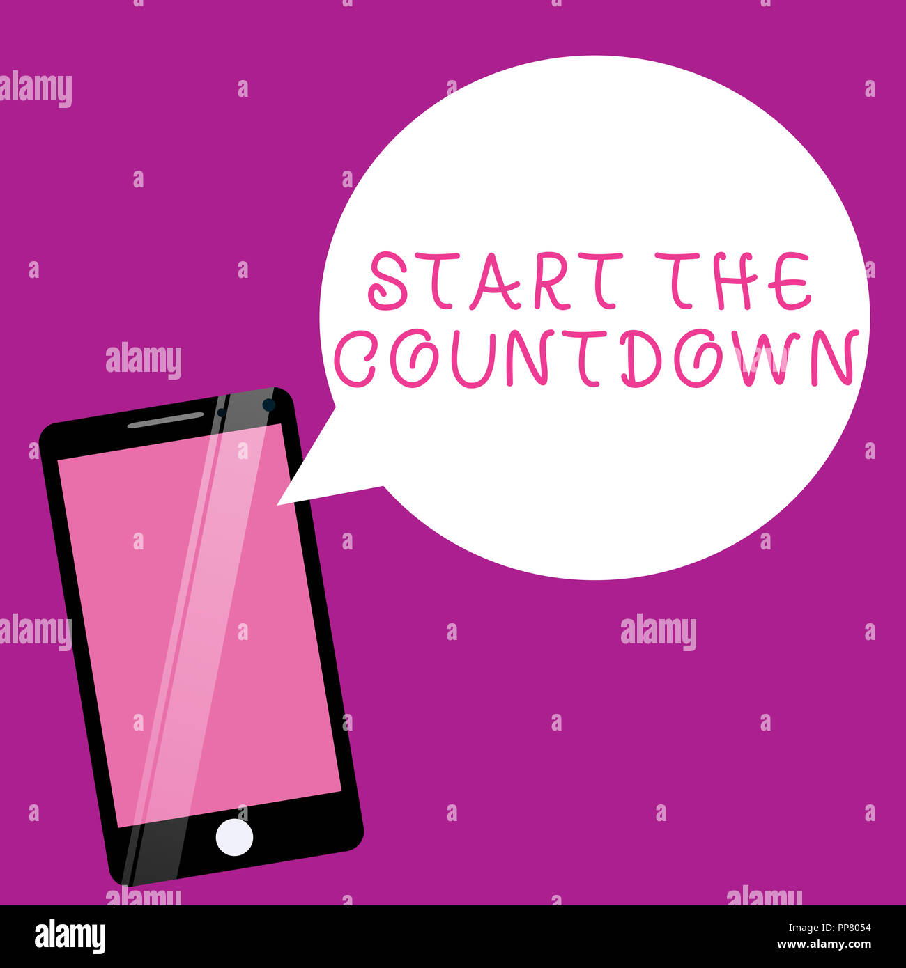 Writing note showing Start The Countdown. Business photo showcasing ...