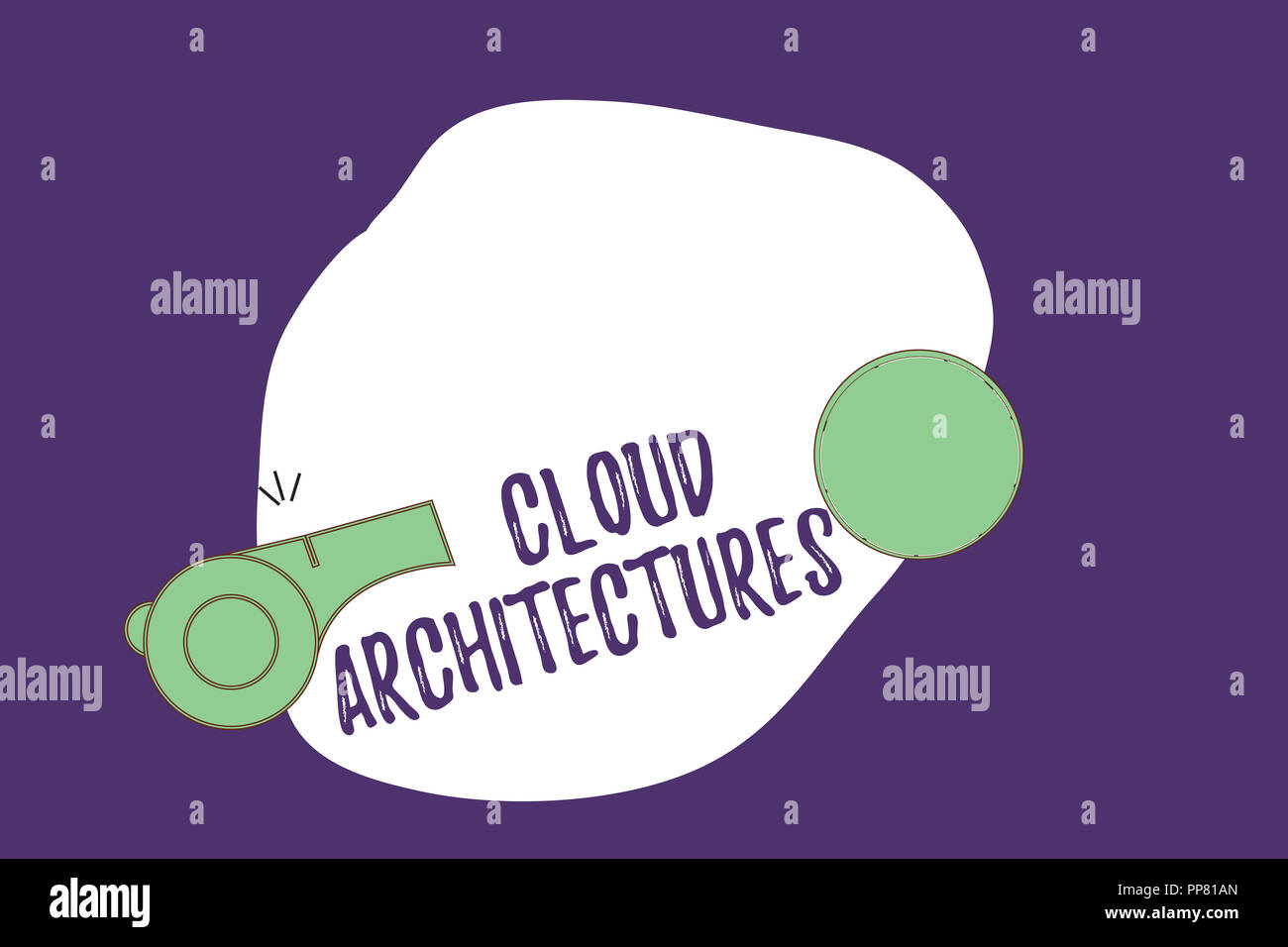 Writing note showing Cloud Architectures. Business photo showcasing Various Engineered Databases Softwares Applications. Stock Photo