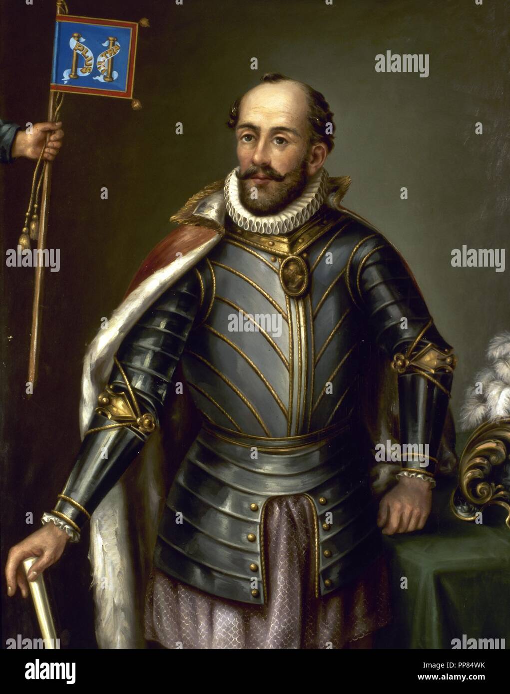 Andres Hurtado de Mendoza. 3rd Marquis of Canete (1500-1561). Spanish military. 5th Viceroy of Peru. Portrait. Catholic University of Quito. Ecuador. Stock Photo