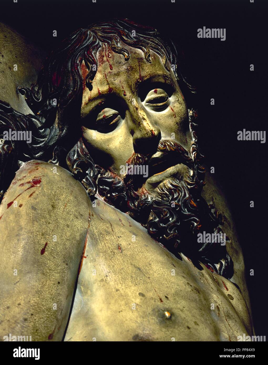 Cristo Yecente (detalle de la cabeza), 1627. Museum: MUSEO NACIONAL DE ESCULTURA, VALLADOLID, ESPAÑA. Author: FERNANDEZ, GREGORIO. Stock Photo