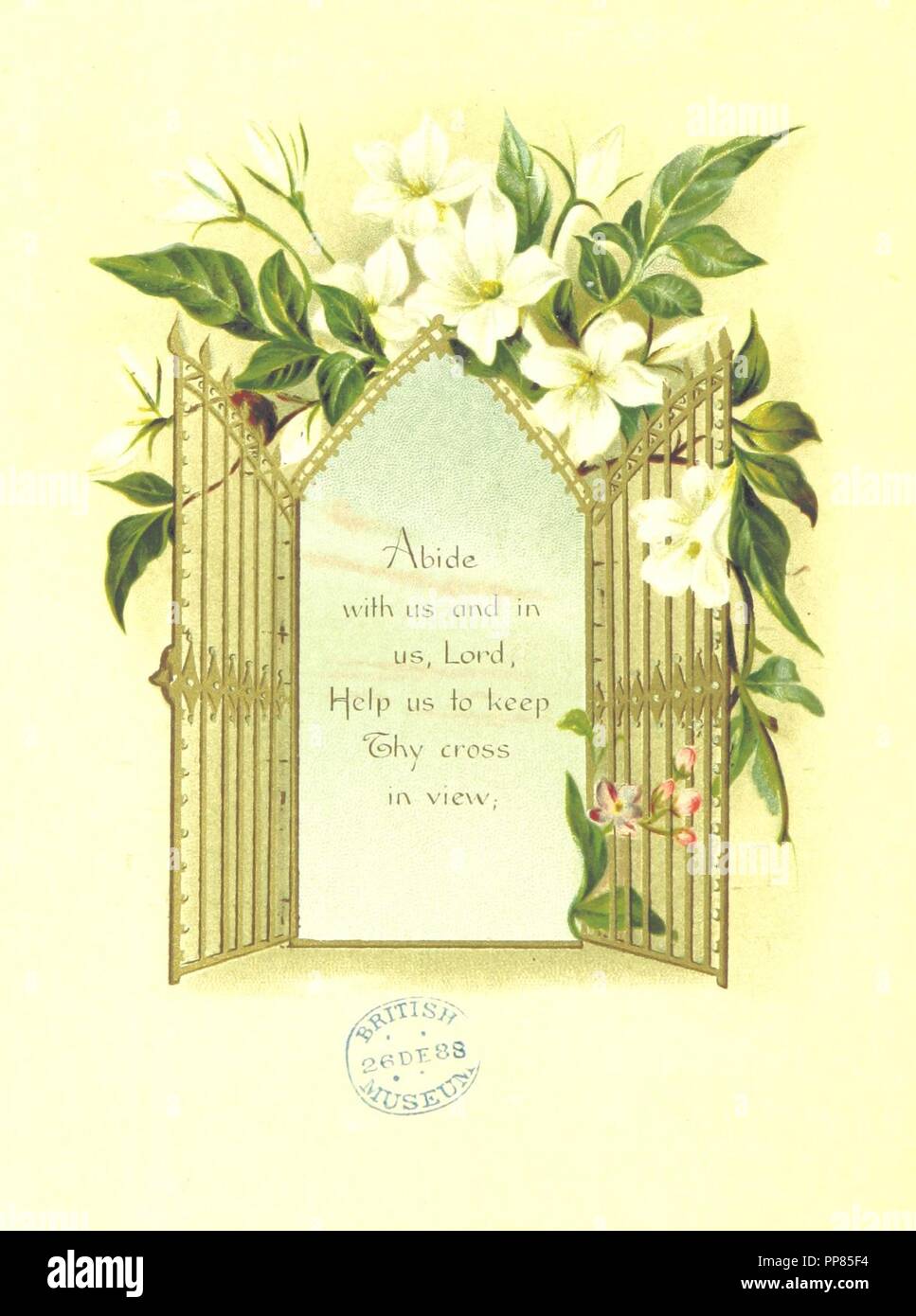 Image  from page 20 of 'Songs of Love and Joy. Poems. [Hymns selected from “Hymns of Faith and Hope.” With illustrations.]' . Stock Photo