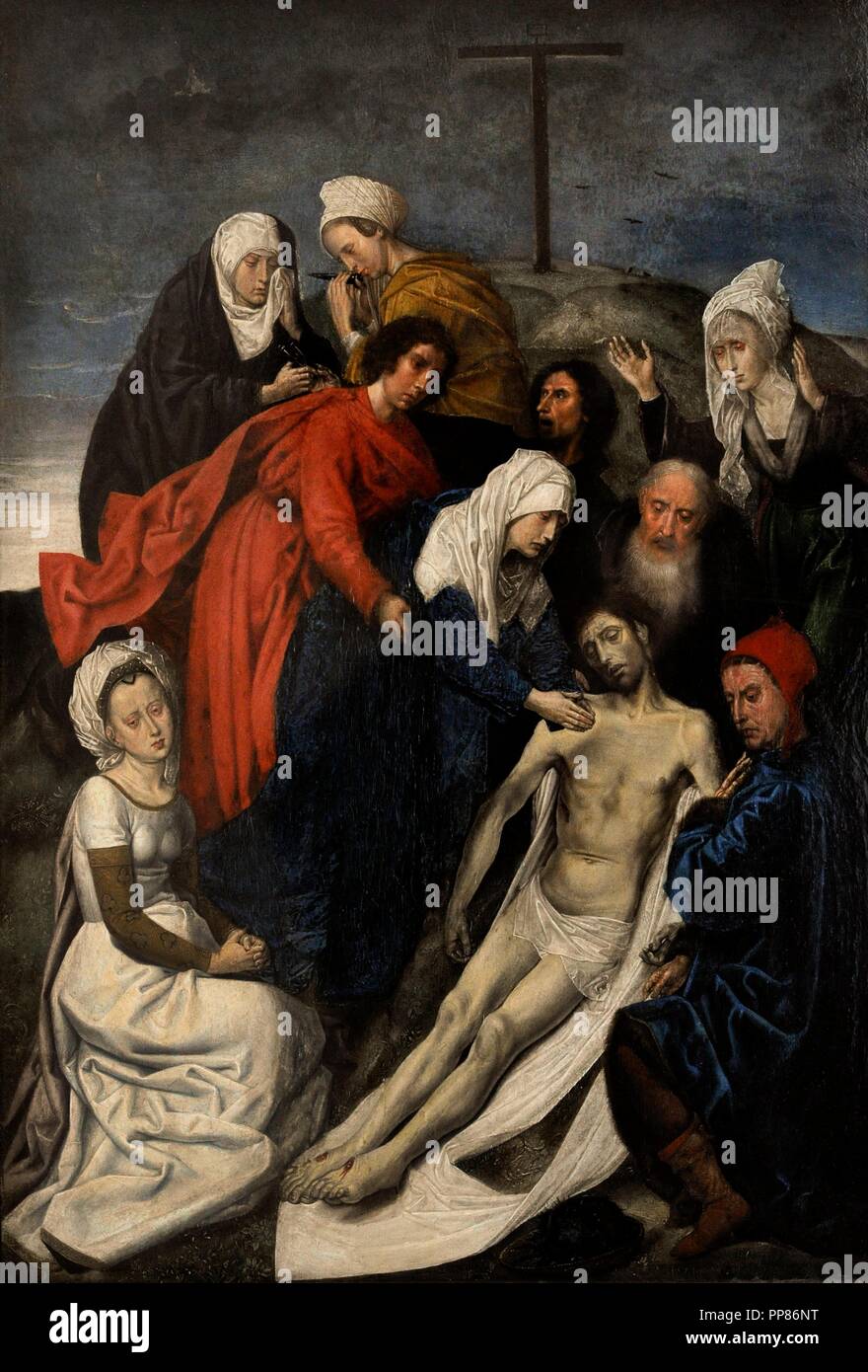 Hugo van der Goes (Ca.1440-1482). Flemish painter. The Lamentation. Oil on panel. State Hermitage Museum. Saint Petersburg. Russia. Stock Photo
