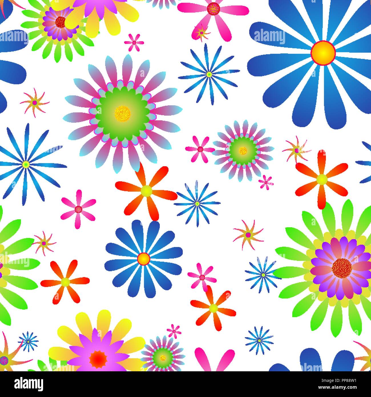 Vector illustration of seamless texture with beautiful, colorful ...