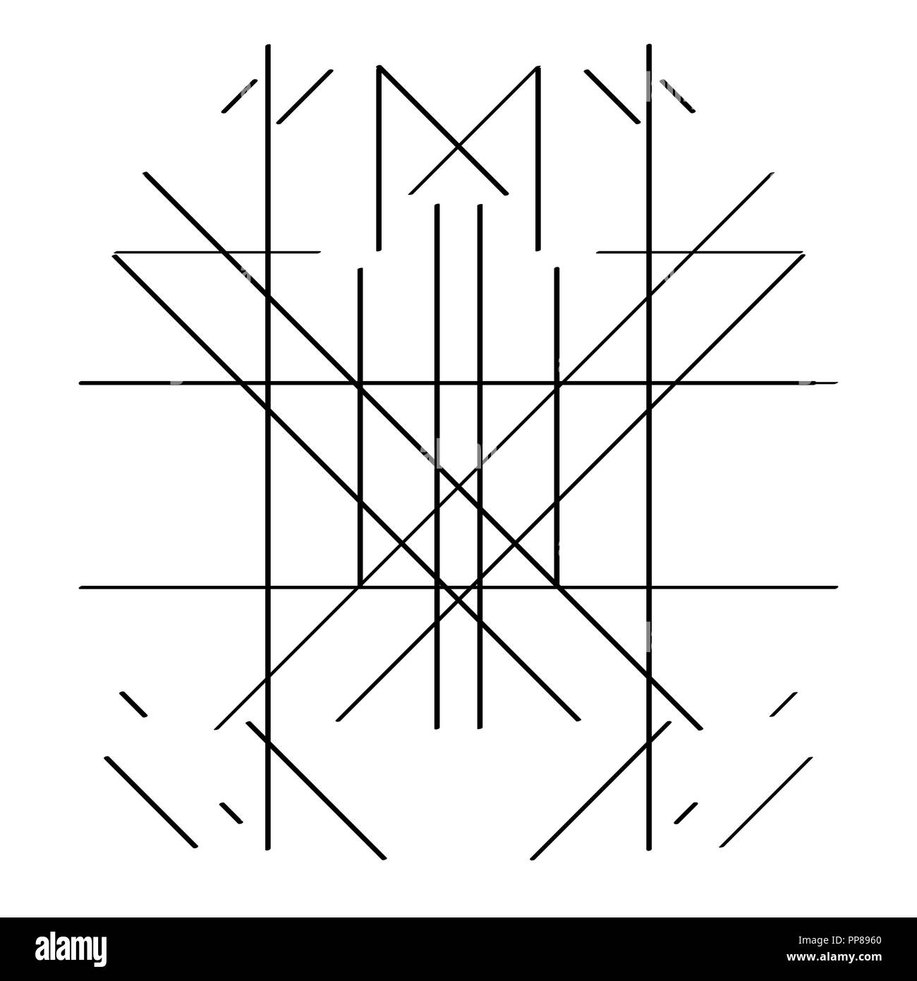 Vector illustration of abstract lines on a white background Stock ...