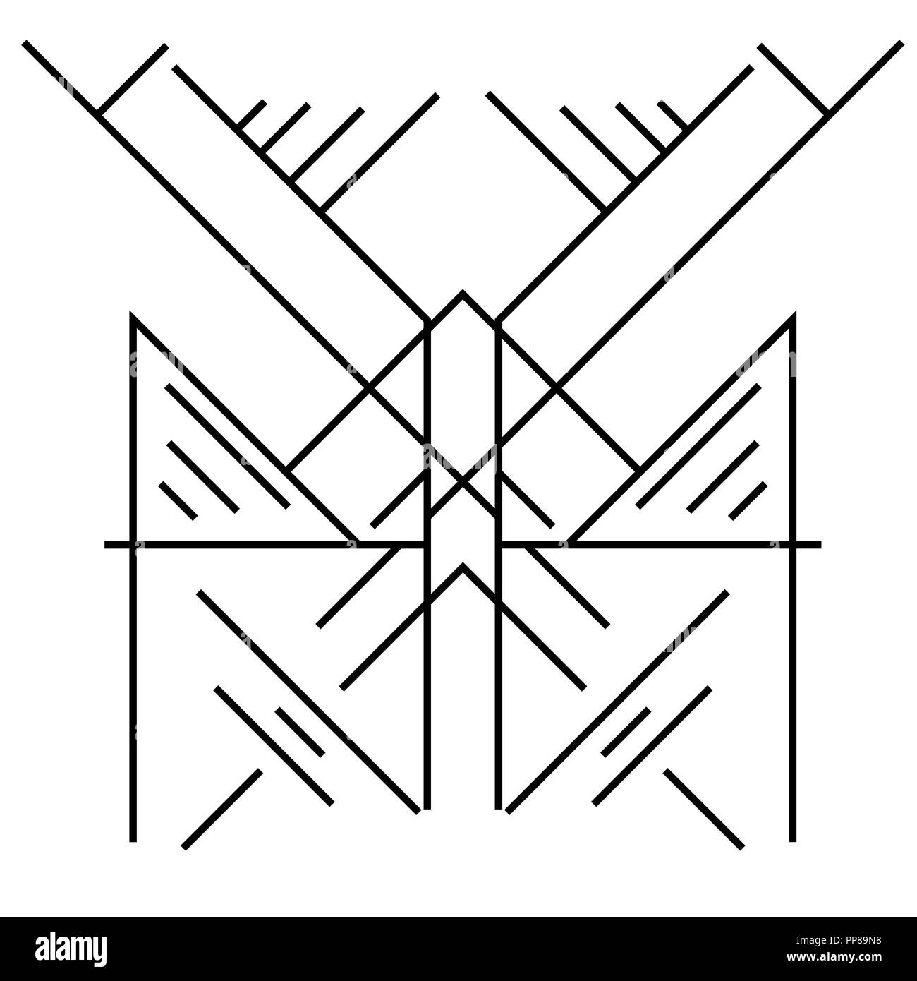 Vector illustration of abstract lines on a white background Stock ...