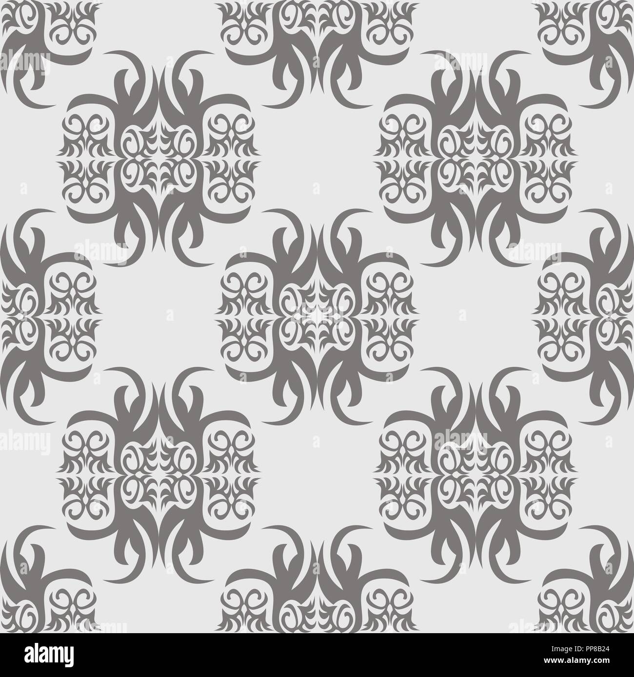 Vector illustration of seamless texture with decorative ornaments Stock ...