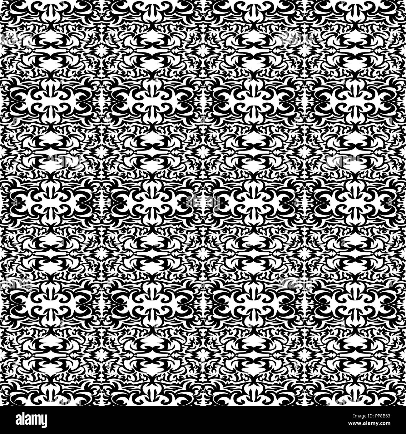 Vector illustration of seamless texture with decorative ornaments Stock ...