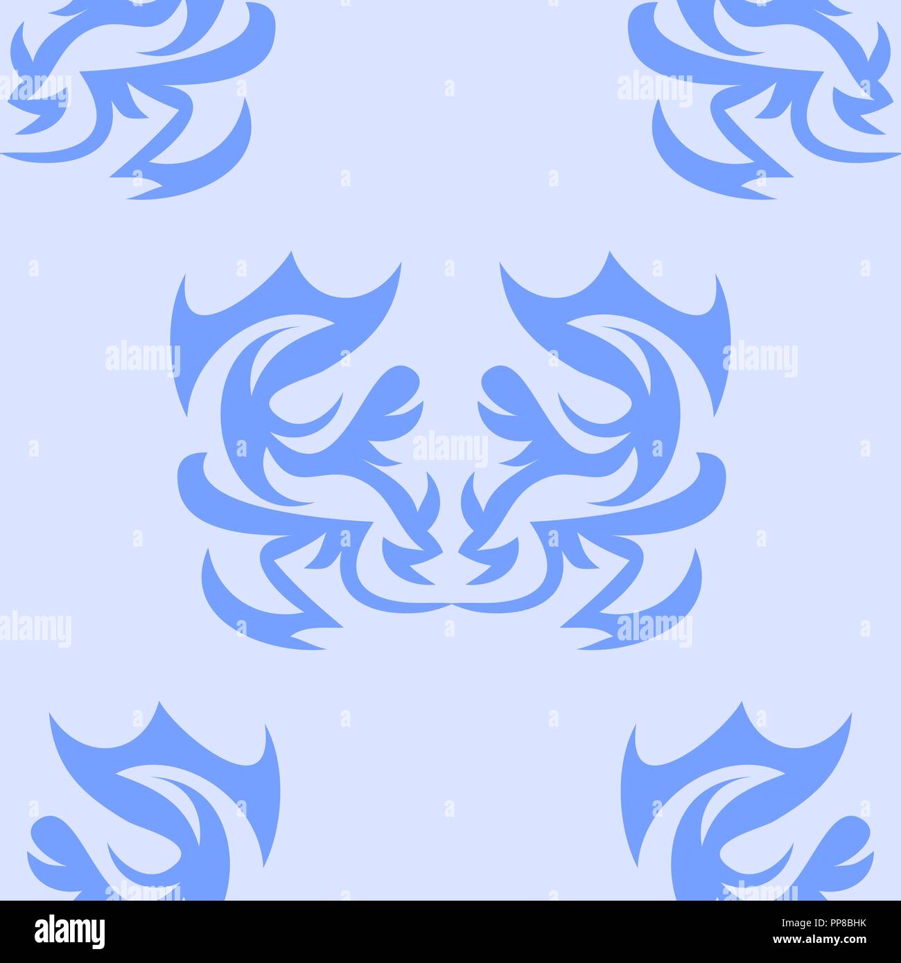 Vector illustration of seamless texture with decorative ornaments Stock ...