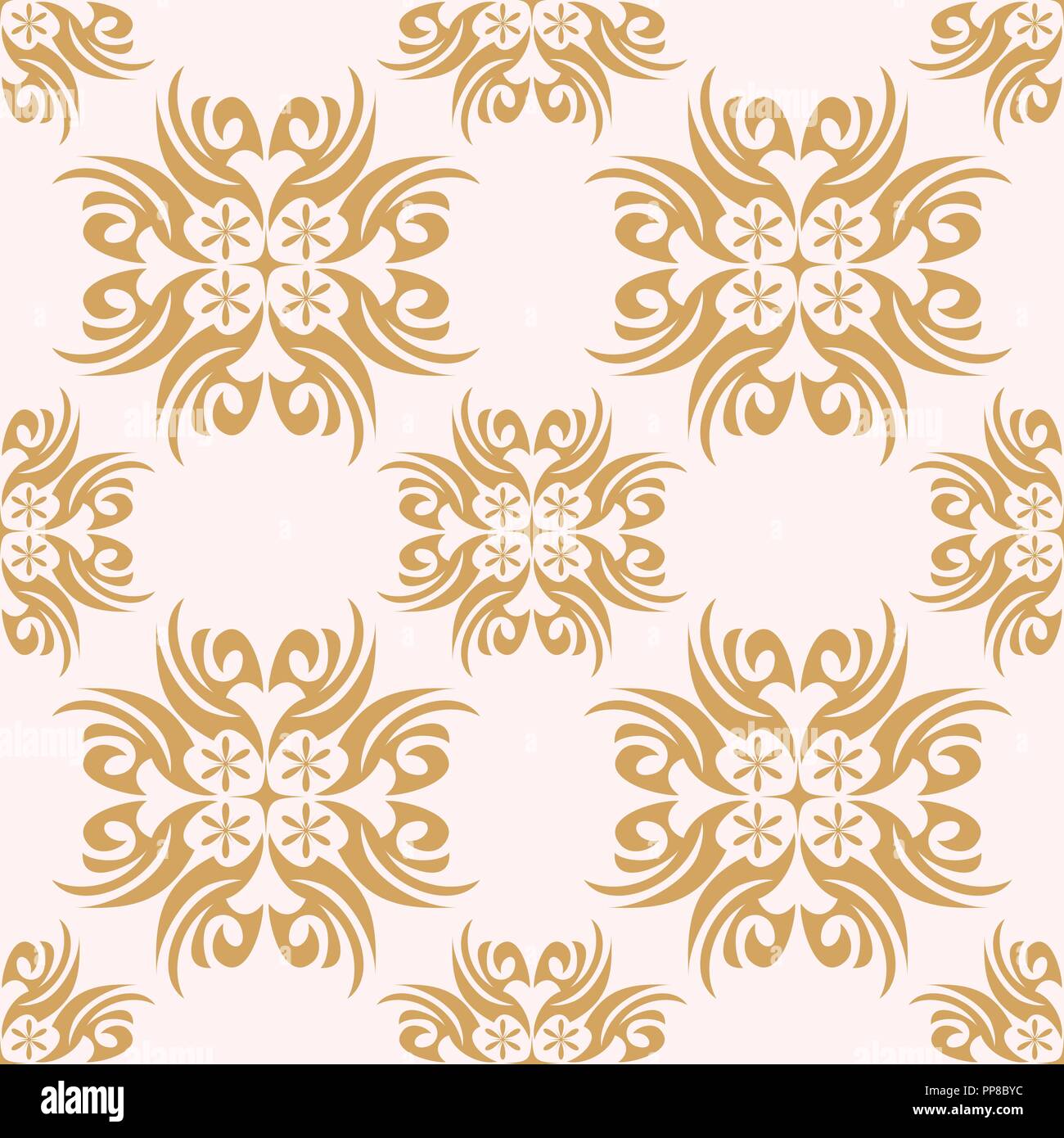 Vector illustration of seamless texture with decorative ornaments Stock ...