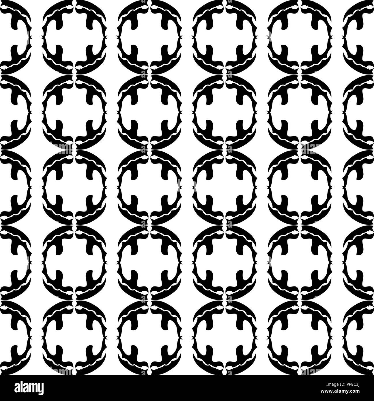 Vector illustration of seamless texture with decorative ornaments Stock ...