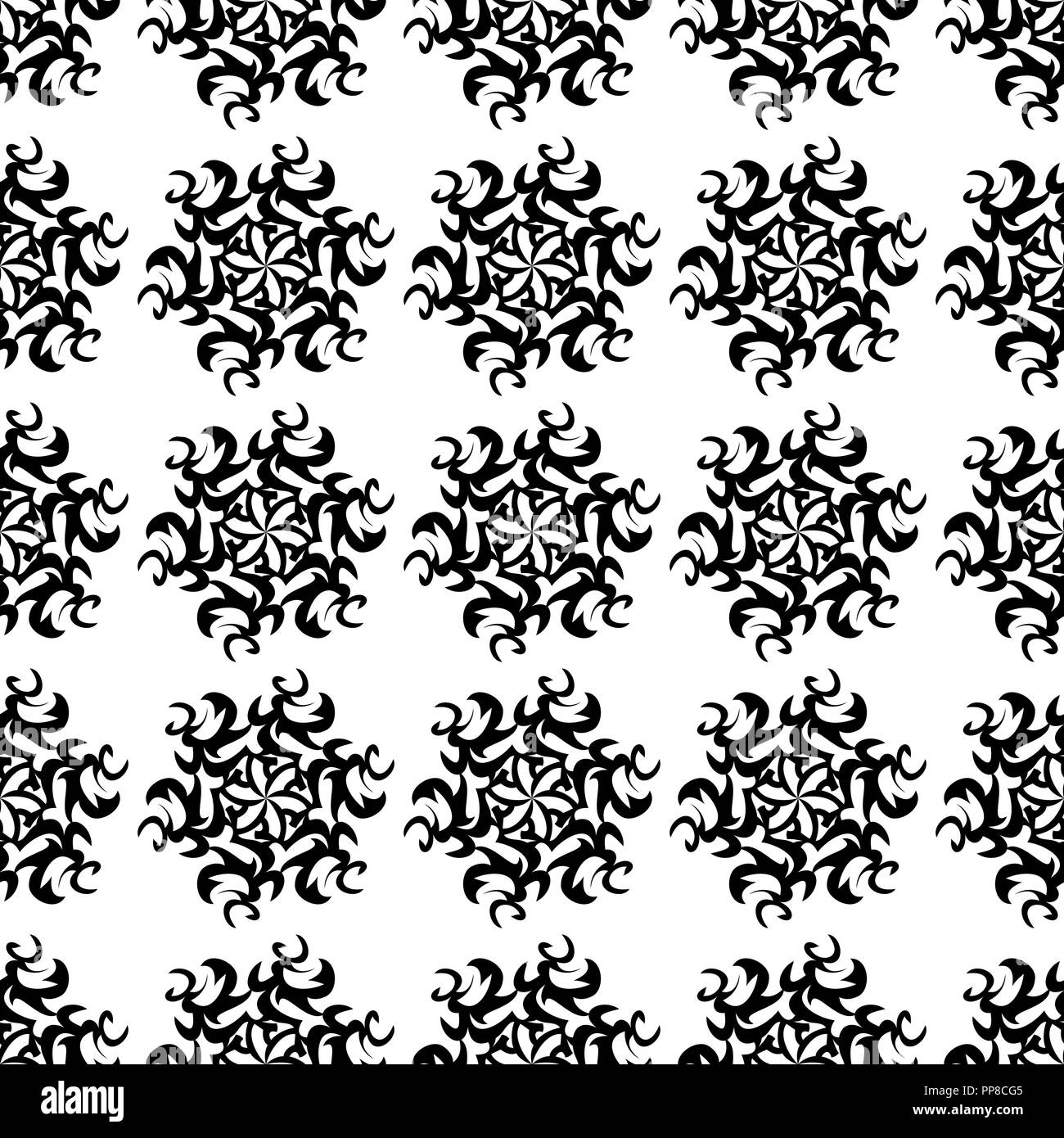 Vector illustration of seamless texture with decorative ornaments Stock ...