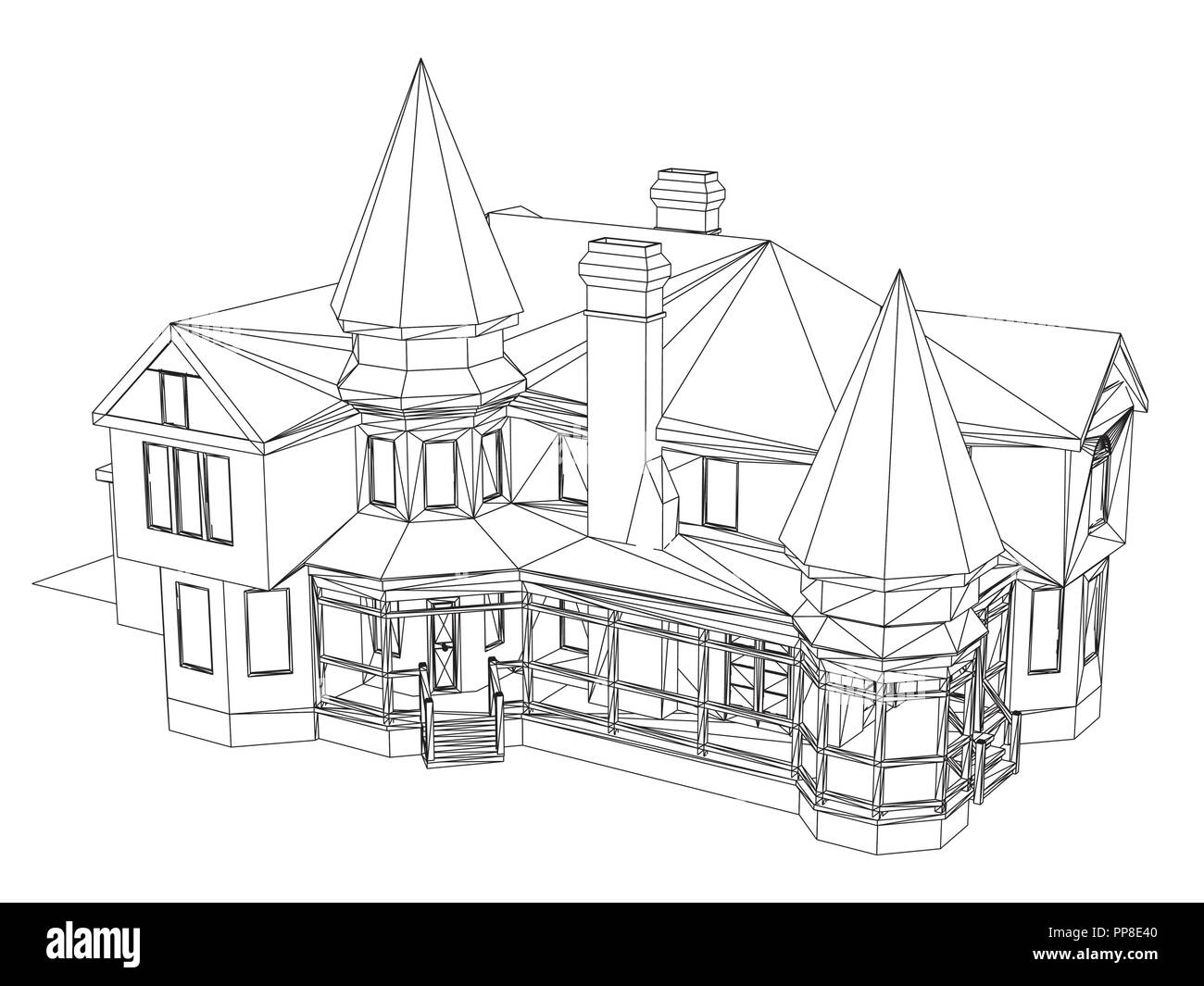 Drawing house project Royalty Free Vector Image