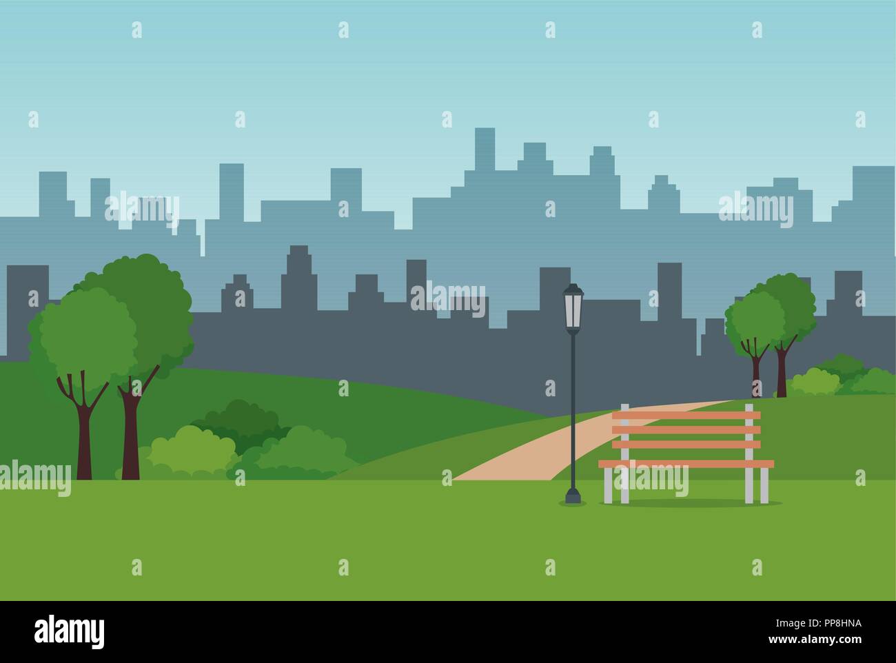 park landscape scene icon Stock Vector Image & Art - Alamy