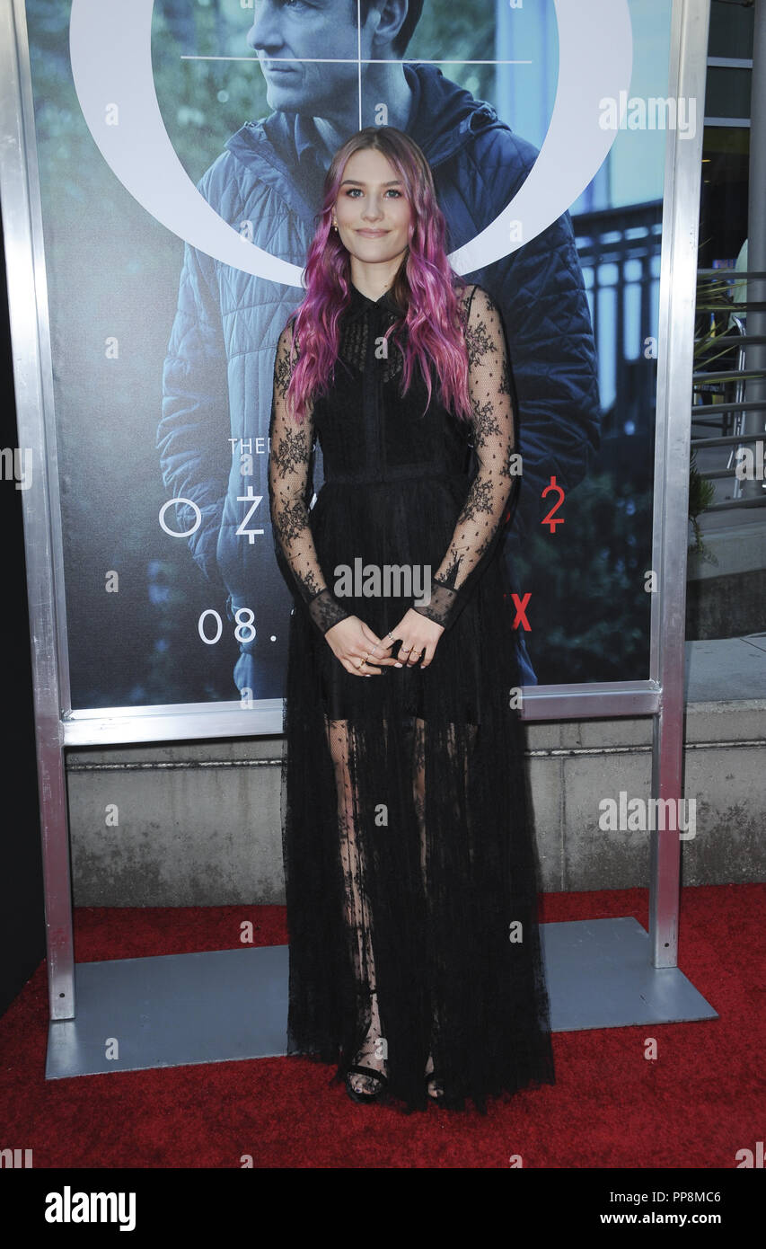 Premiere of Netflix's 'Ozark' Season 2 at ArcLight Cinemas - Arrivals  Featuring: Sofia Hublitz Where: Los Angeles, California, United States When: 23 Aug 2018 Credit: Apega/WENN.com Stock Photo