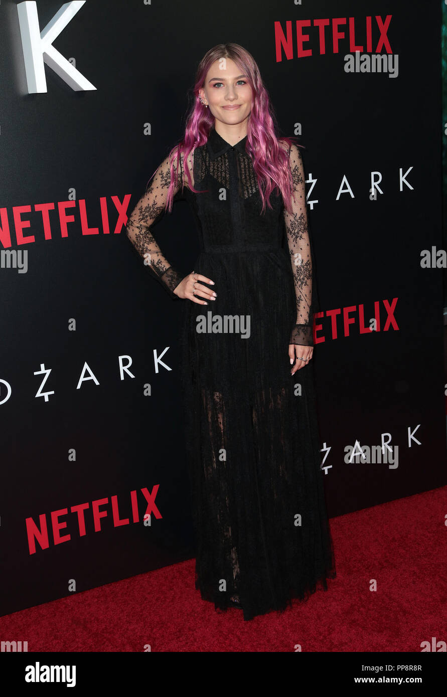 Celebrities attend Netflix's Ozark Season 2 Special Screening at Arclight Hollywood.  Featuring: Sofia Hublitz Where: Beverly Hills, California, United States When: 23 Aug 2018 Credit: Brian To/WENN.com Stock Photo