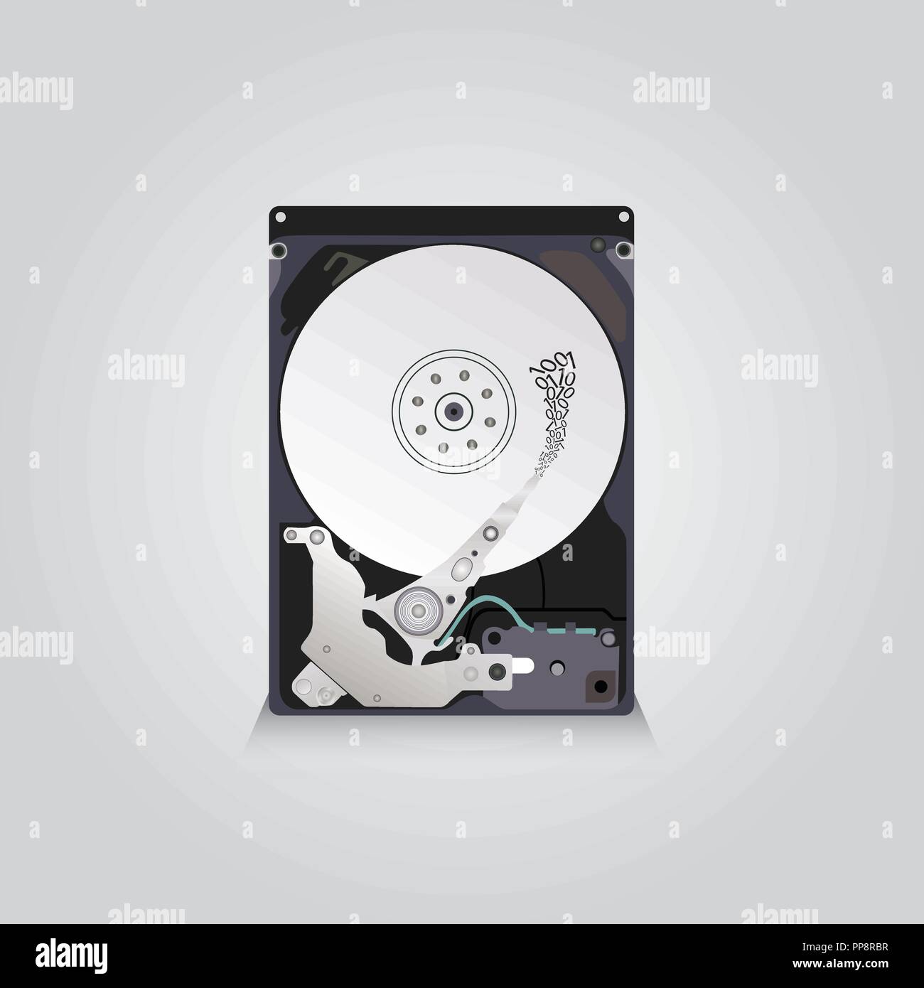 The process of writing information to disk, zeros and ones. The