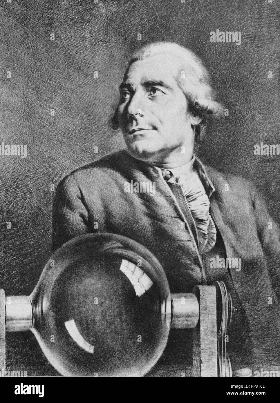JOSEPH MONTGOLFIER (1740-1810) INVENTOR OF THE AEROSTATIC BALLOON. Stock Photo