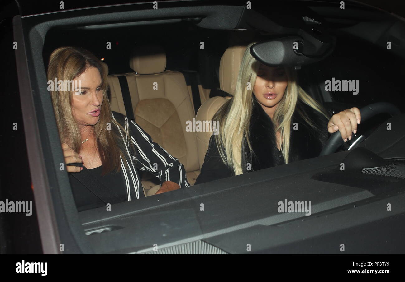 Caitlyn Jenner And Sophia Hutchins Leaving Craig's Restaurant After ...