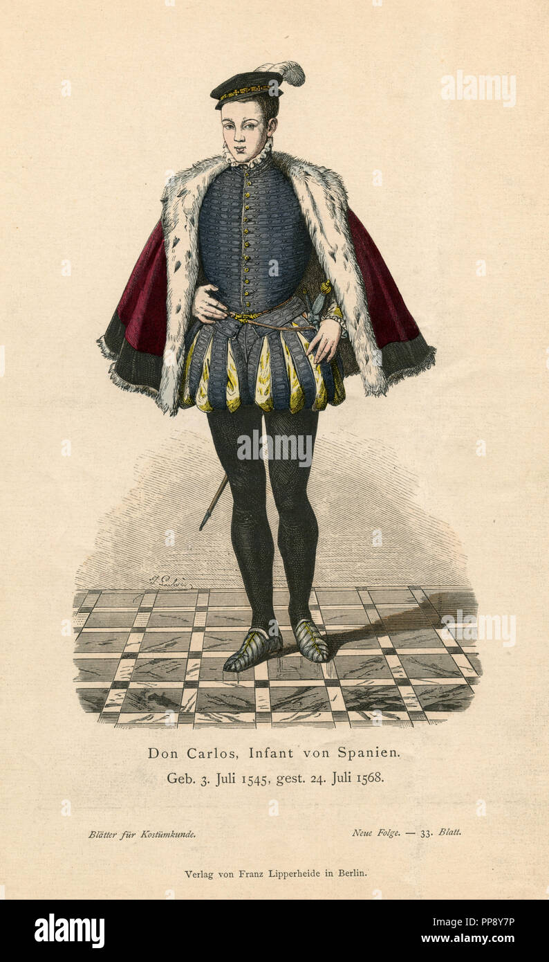 Don Carlos, Infante of Spain (1545-1568), Prince of Asturias, Jean Sulies Stock Photo