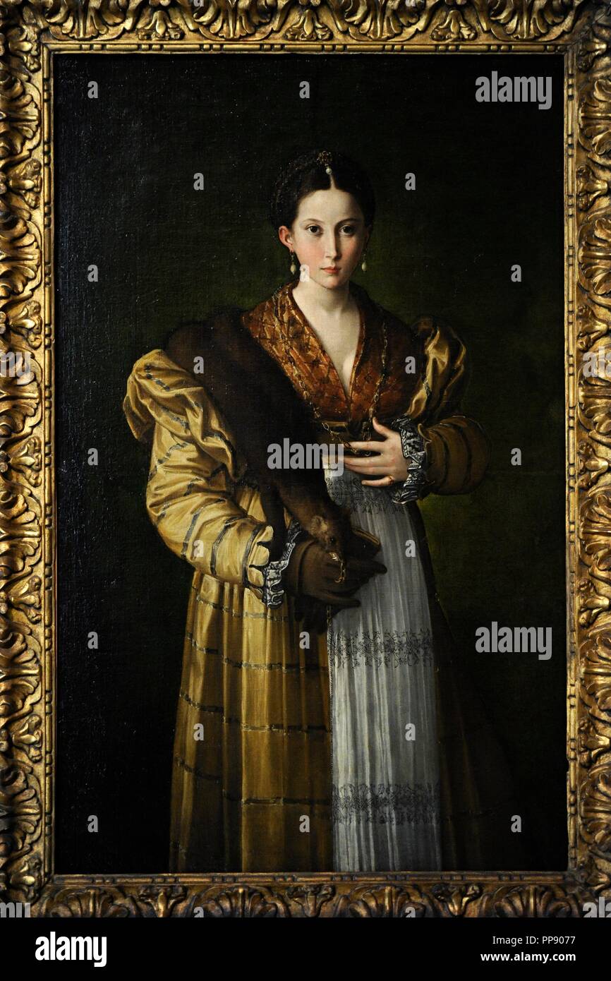 Portrait of a young woman parmigianino hi-res stock photography