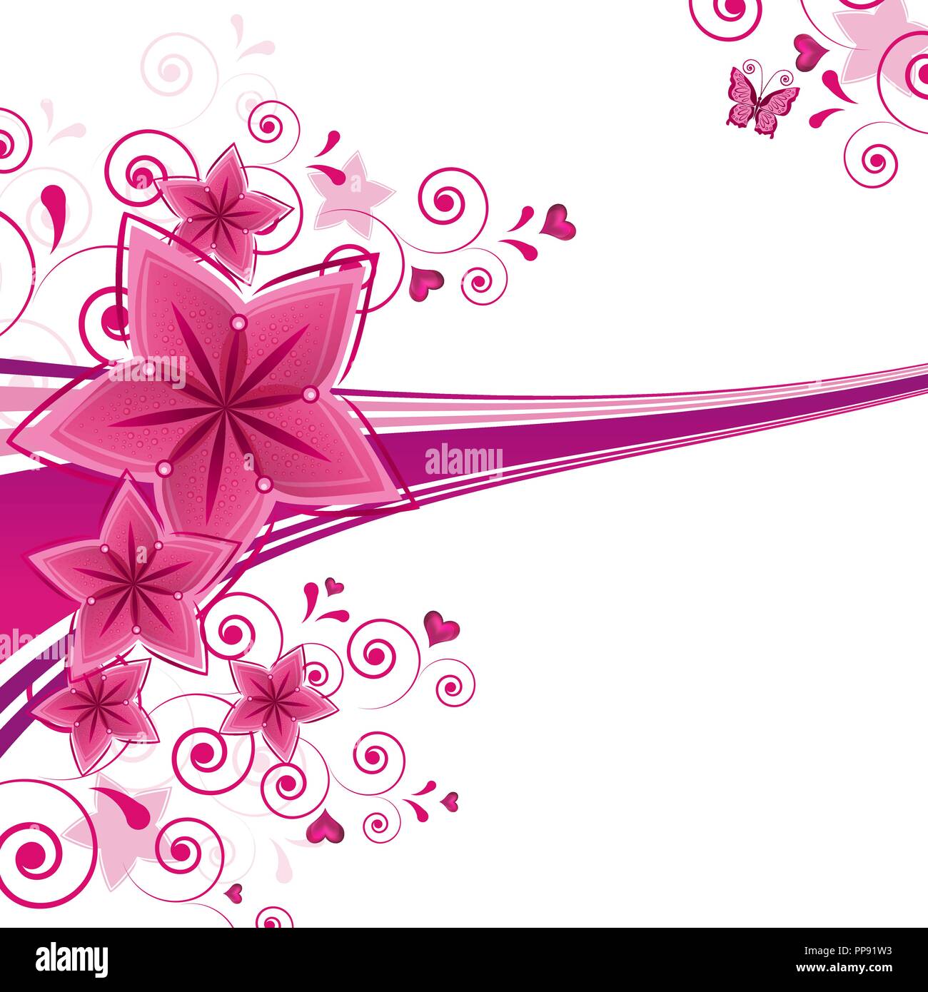 Abstract flowers background with place for your text Stock Vector Image ...