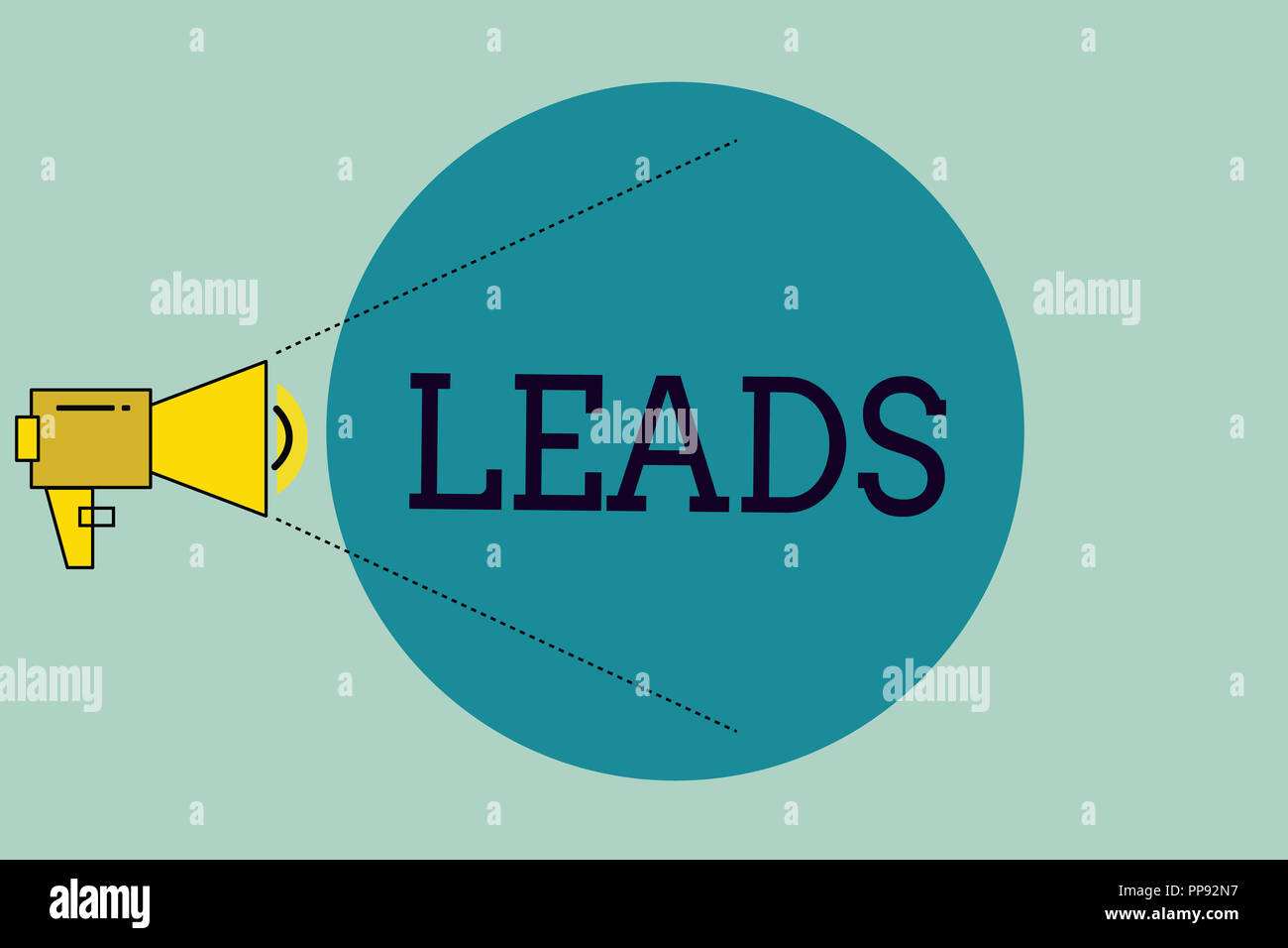 Handwriting text writing Leads. Concept meaning route or means of access to particular place