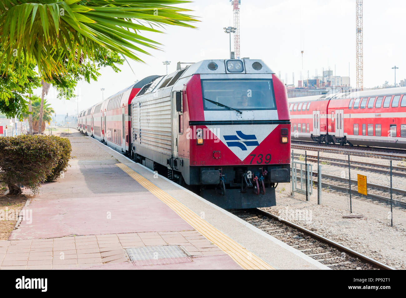 Lod, Israel April 29, 2014 A large railway junction of Israel