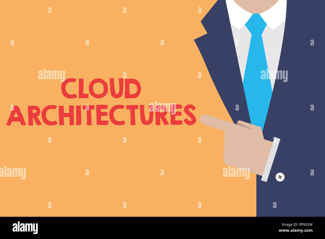 Writing note showing Cloud Architectures. Business photo showcasing Various Engineered Databases Softwares Applications. Stock Photo